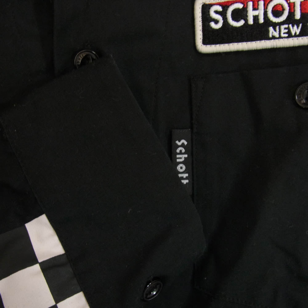 schott ショット 3185007 長袖 ワーク シャツ ブラック系 M【中古】