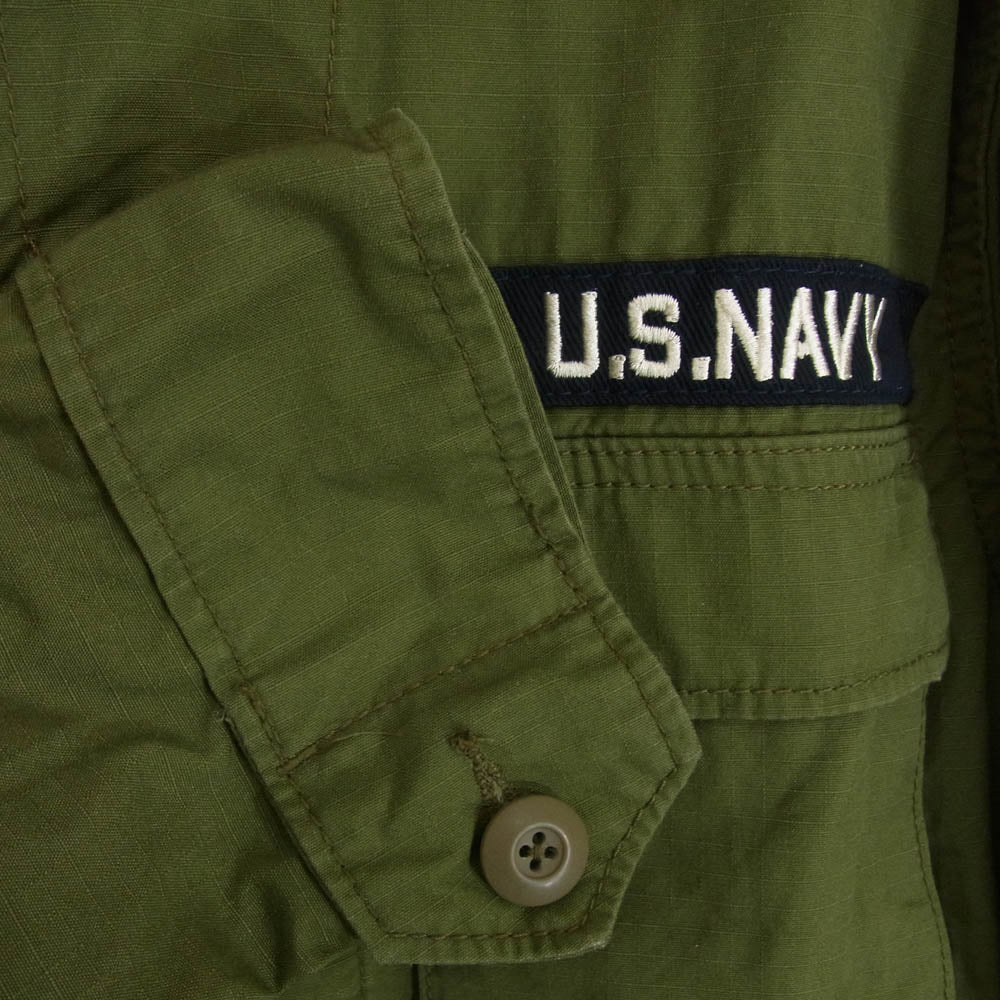AVIREX アヴィレックス 6182129 PATCHED RIPSTOP B.D.U JACKET ミリタリー ジャケット カーキ系 M【中古】