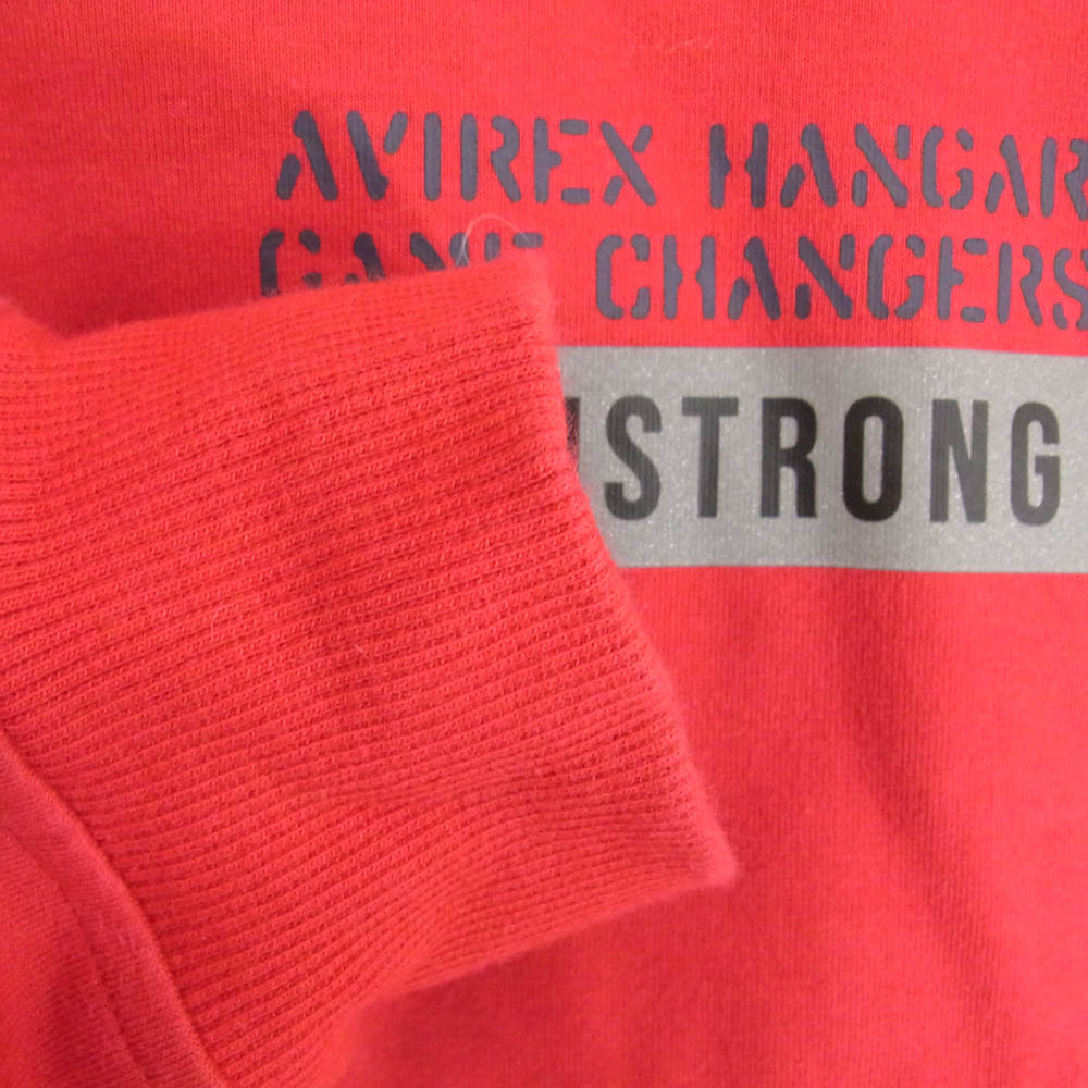 AVIREX アヴィレックス 6103518 WIND GUARD THERMO ZIP HOODIE ウインドガード アームストロング フルジップ パーカー ジャケット レッド系 L【中古】