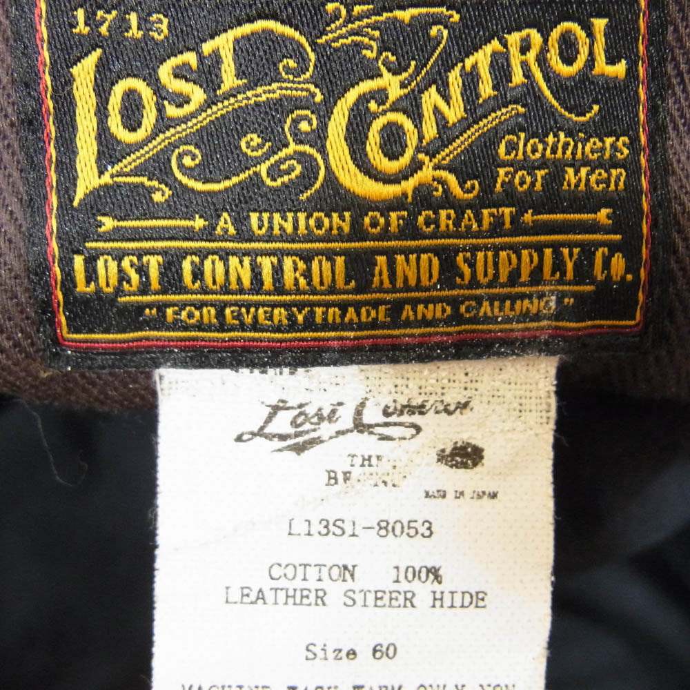 LOST CONTROL ロストコントロール WORK CAP ワーク キャップ ネイビー系 60【中古】