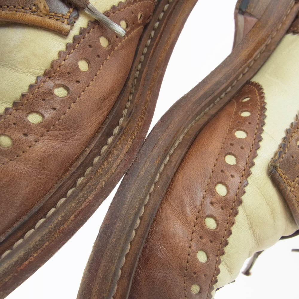 Santoni サントーニ 10092 ウイングチップ レザー シューズ ブラウン系 6【中古】