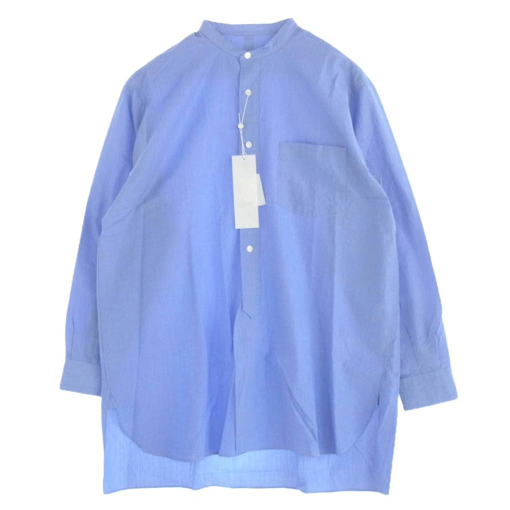 COMOLI コモリ 22SS V01-02002 バンドカラー コモリシャツ SAX