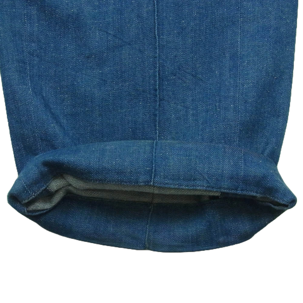 CELINE セリーヌ 21F523408 デニム ワイド パンツ コットン ポリウレタン マダガスカル製 インディゴブルー系 38【中古】