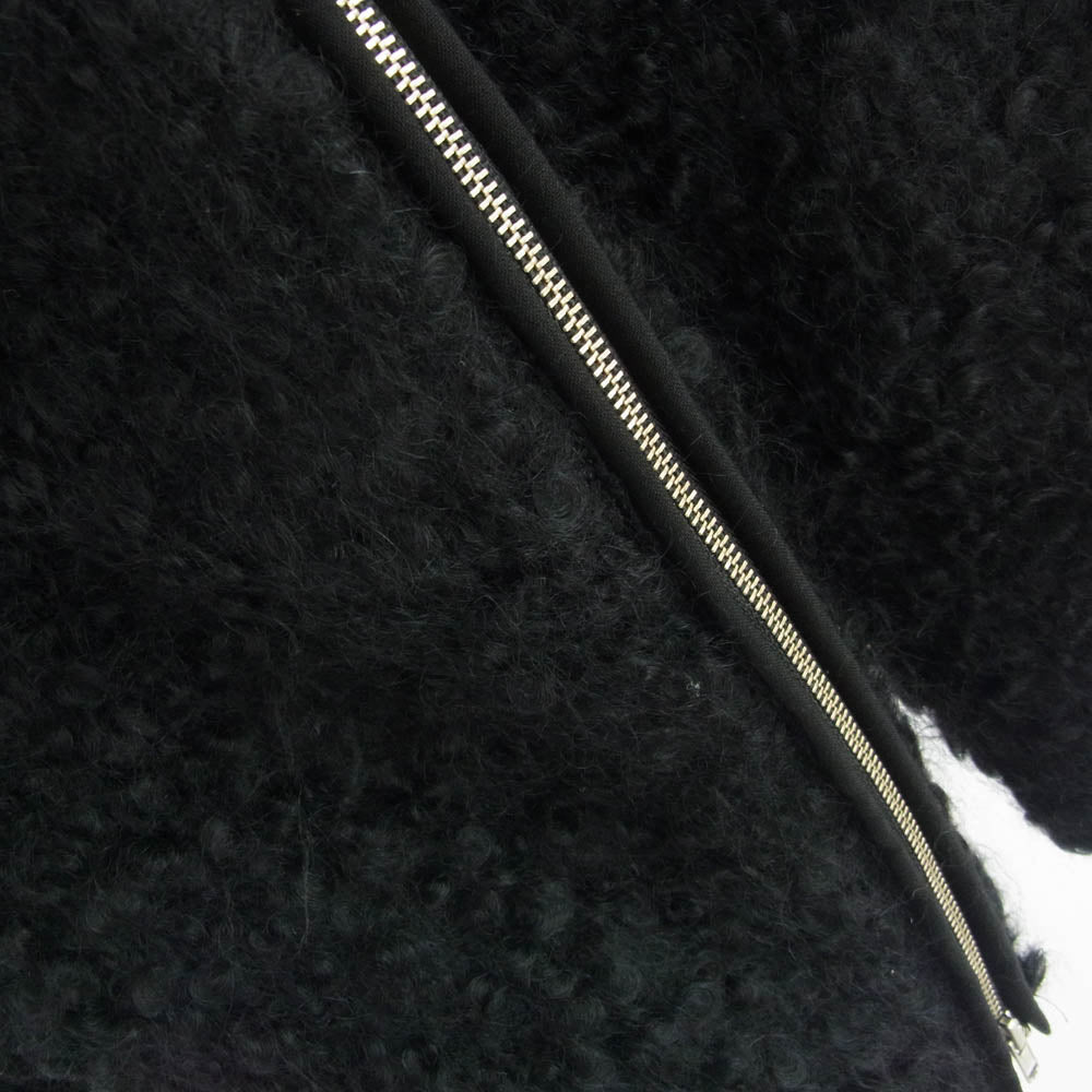 CLANE クラネ 23AW 15101-0052 MOHAIR LOOP DOWN COAT モヘア ジップアップ ジャケット コート ブラック系 1【中古】