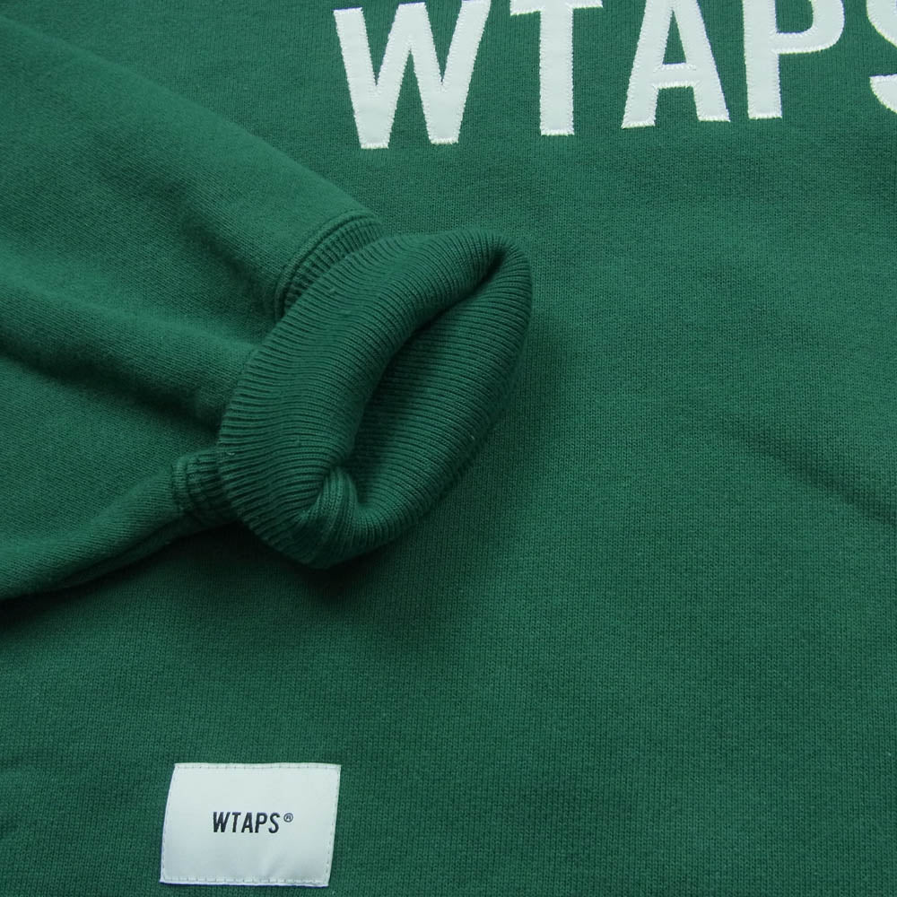 WTAPS ダブルタップス 24SS 241ATDT-CSM02 SIGN HOODY COTTON TSSC サイン フーディ コットン スウェット パーカー グリーン系 04【中古】