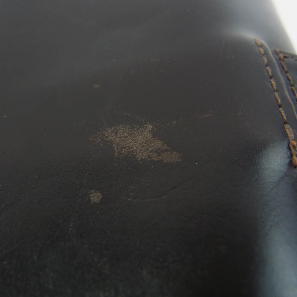 WHITE HOUSE COX ホワイトハウスコックス レザー ウォレット 2つ折り 財布 ダークブラウン系【中古】