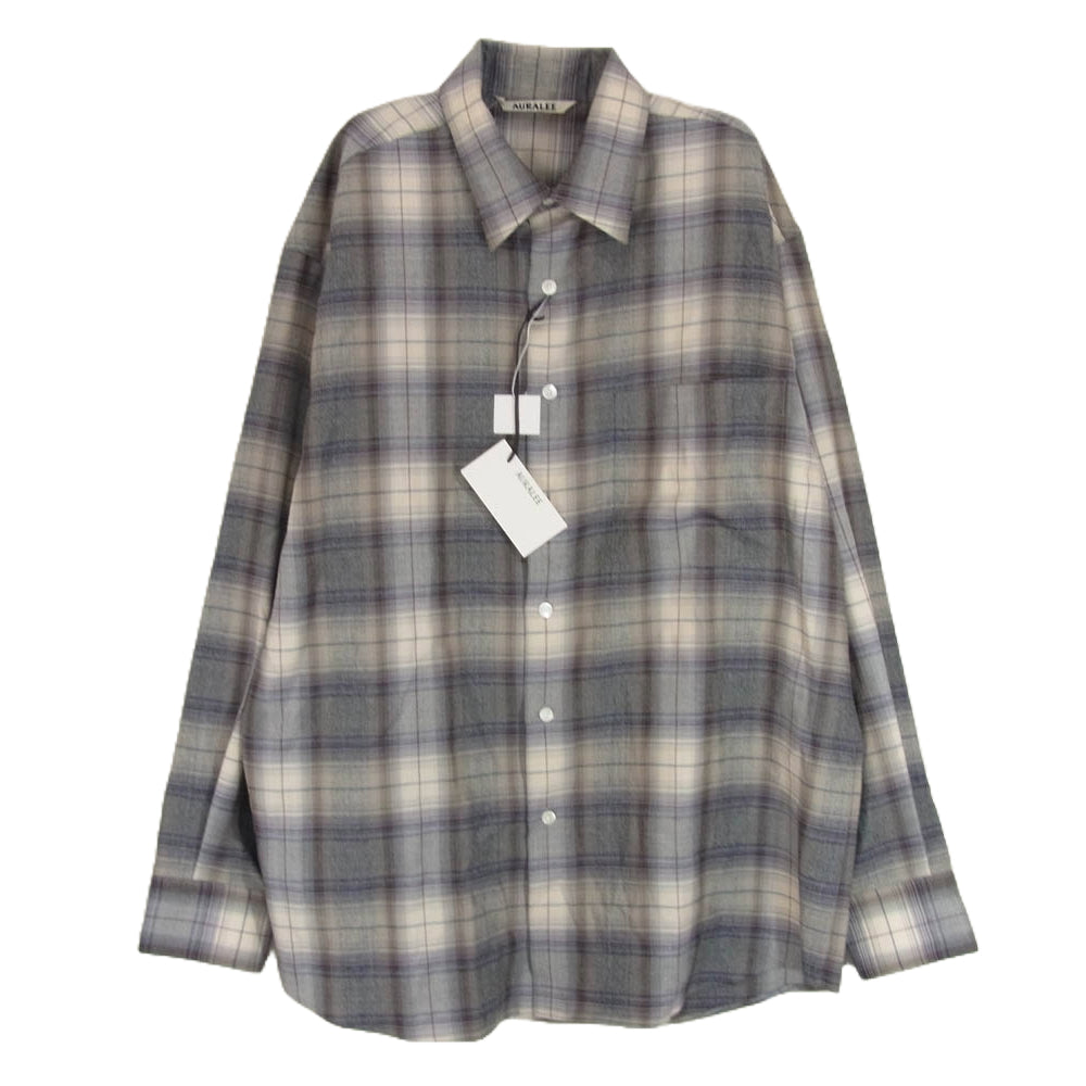 美品】AURALEE（オーラリー）チェックシャツ auralee チェックシャツ