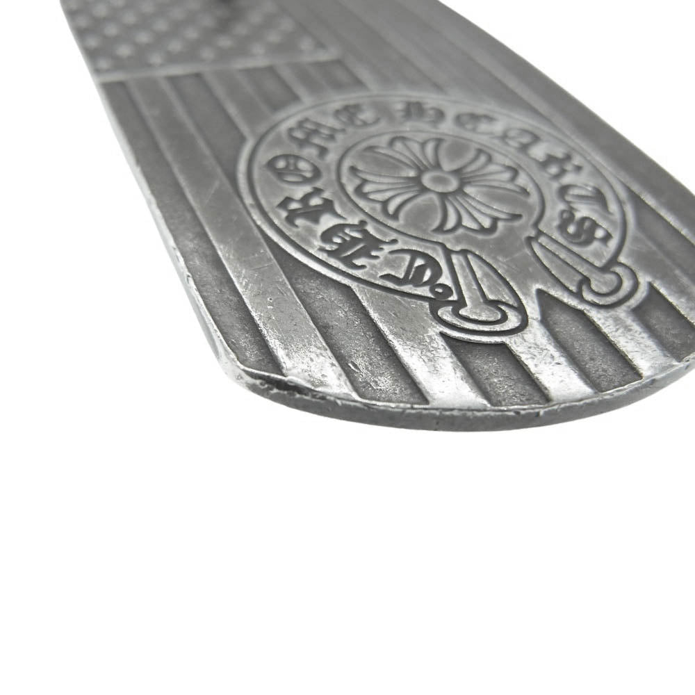 CHROME HEARTS クロムハーツ(原本無) D TAG LRG HEROES PROJECT 星条旗 ドッグタグ ラージドッグタグ ネックレス トップ シルバー系【中古】