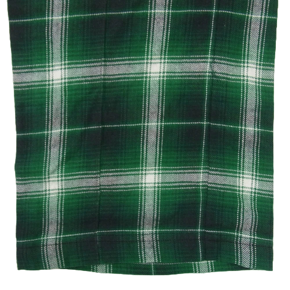 ラフ Rafu005-23-01 フランネル チェック パンツ グリーン系 L【中古】