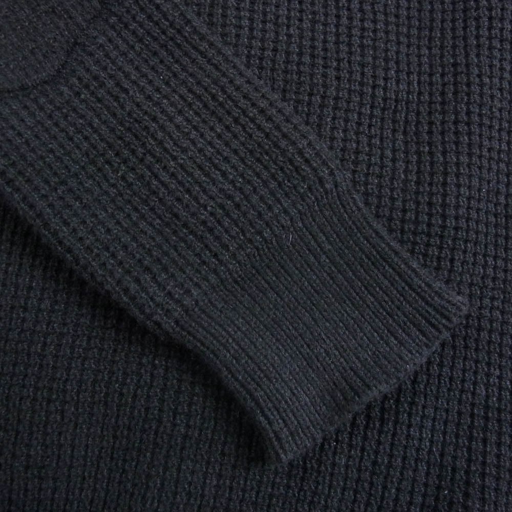 ADDICT CLOTHES アディクトクローズ ハイネック パテッドワッフル コットン ニット ブラック系 36【中古】