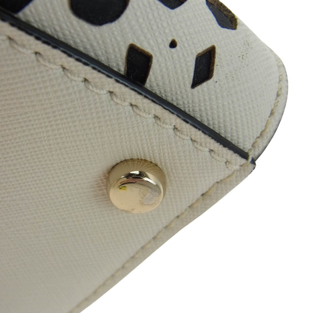 Kate Spade ケイトスペード キャメロン ストリート 穴あき キャンディス サッチェル 2WAY トート ショルダー バッグ ホワイト系【中古】