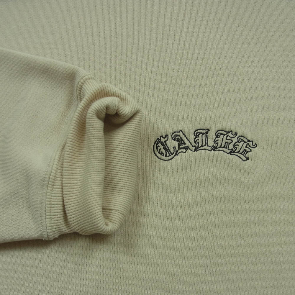 CALEE キャリー 23SS 23SS030 Aeroknot CALEE arch logo pullover hoodie ロゴ刺繍 プルオーバー パーカー フーディー ベージュ系 XL【中古】