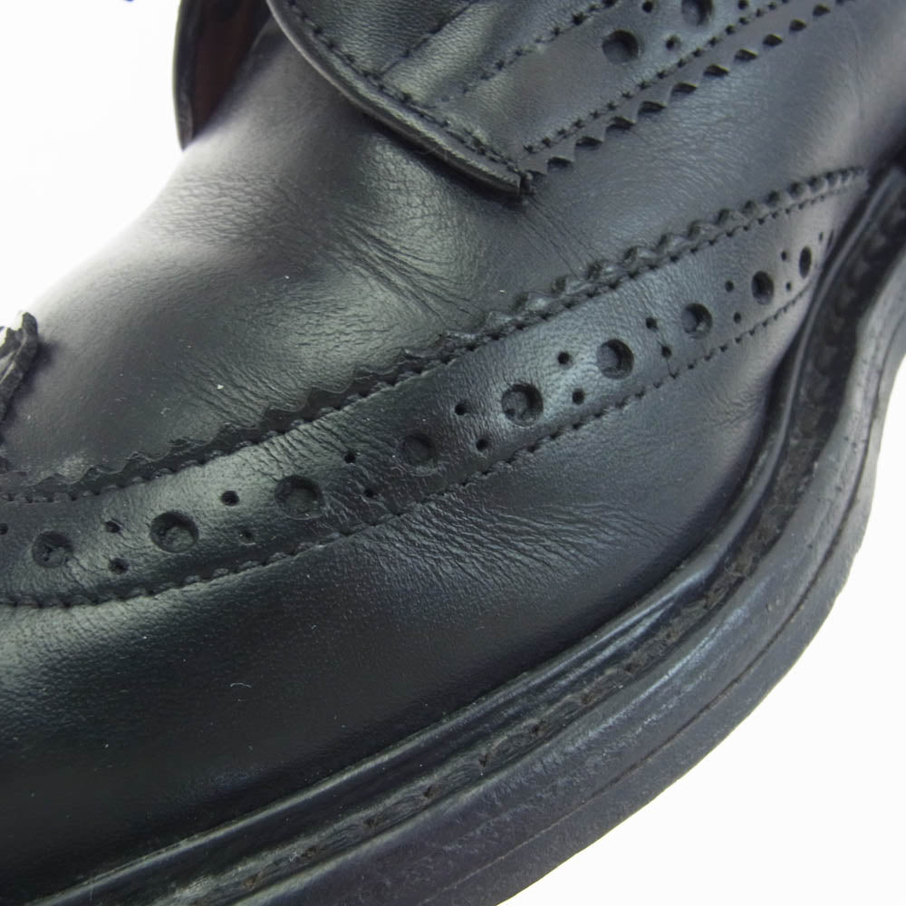 Tricker's トリッカーズ M5633 Bourton Country Shoe Black Box Calf バートン カントリーブーツ ウィングチップ ブラックボックスカーフ シューズ ブラック系 9.5【中古】