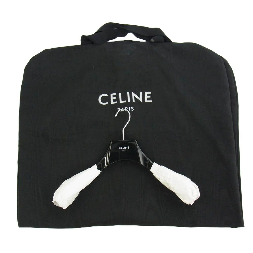 CELINE セリーヌ 2M279861E 19AW MAC 3 BOUTONS TWEED COAT ツイード マックコート ブラック系 ホワイト系 44【中古】