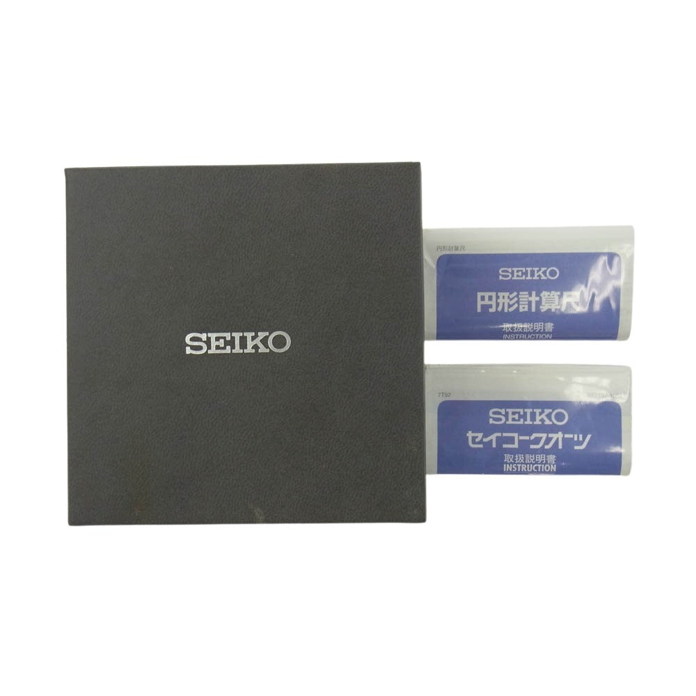 SEIKO セイコー 7T92-0CF0 クロノグラフ アナログ 腕時計 ウォッチ ブラック系【中古】