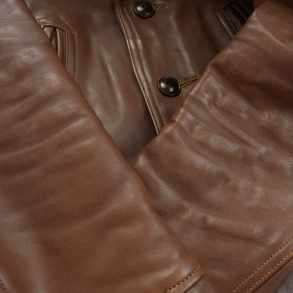 FREEWHEELERS フリーホイーラーズ SWITCHYARD COAT スイッチヤード コート レザー ジャケット ブラウン系 36【中古】