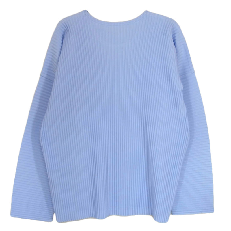 HOMME PLISSE ISSEY MIYAKE 長袖Tシャツ ブルー HOMME PLISSE ISSEY MIYAKE オム プリッセ イッセイミヤケ HP51JK102