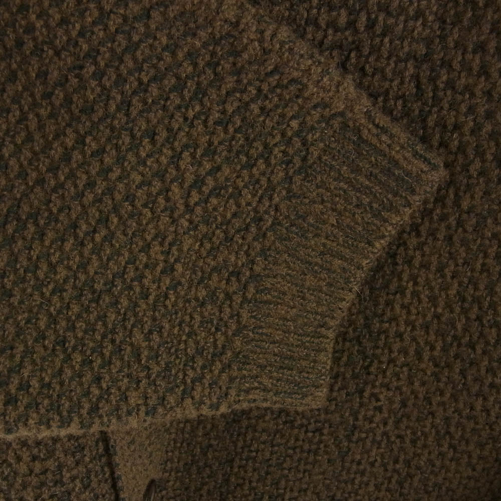 HOMME PLISSE ISSEY MIYAKE オム プリッセ イッセイミヤケ 24AW HP43KC220 RUSTIC KNIT ラスティックニット クルーネック カーディガン ブラウン系【美品】【中古】