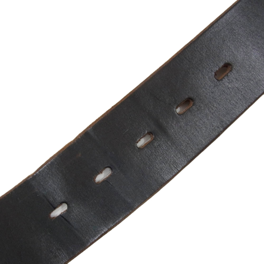 schott ショット USA ホーウィン社製 Perfect Belt パーフェクト レザー ベルト ブラック系 38【中古】