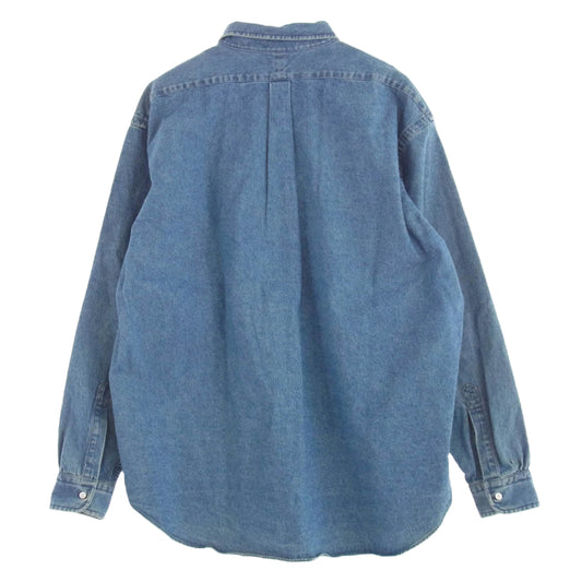 A.PRESSE アプレッセ 22SS 22SAP-02-03H BD Denim Shirt ボタンダウン デニム 長袖 シャツ インディゴブルー系 2【中古】
