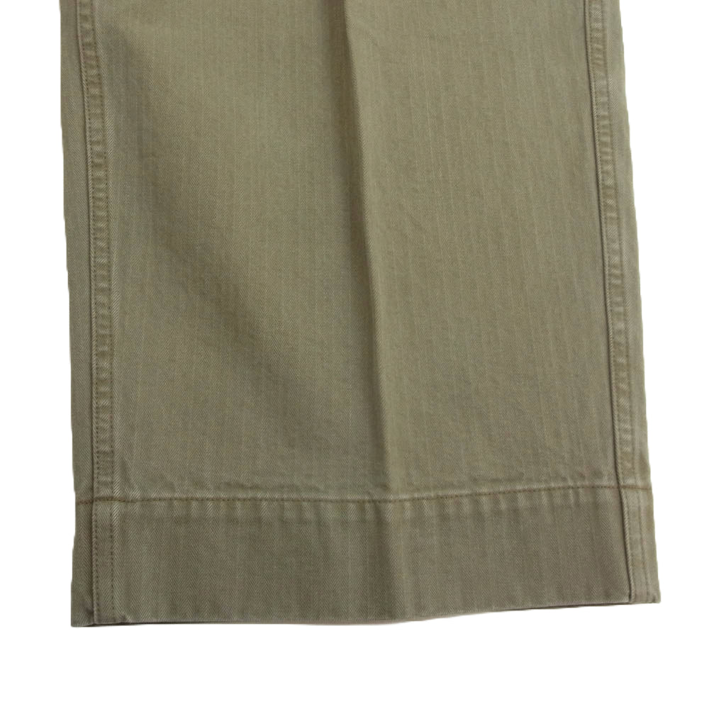 A.PRESSE アプレッセ 21AW 21AAP-04-03M USAF Hemmed Bottoms Pants ミリタリー ワイド トラウザーズ パンツ オリーブ系 2【中古】
