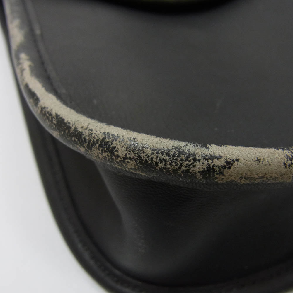 COACH コーチ 9978 Old オールド レザー ショルダー バッグ ブラック系【中古】