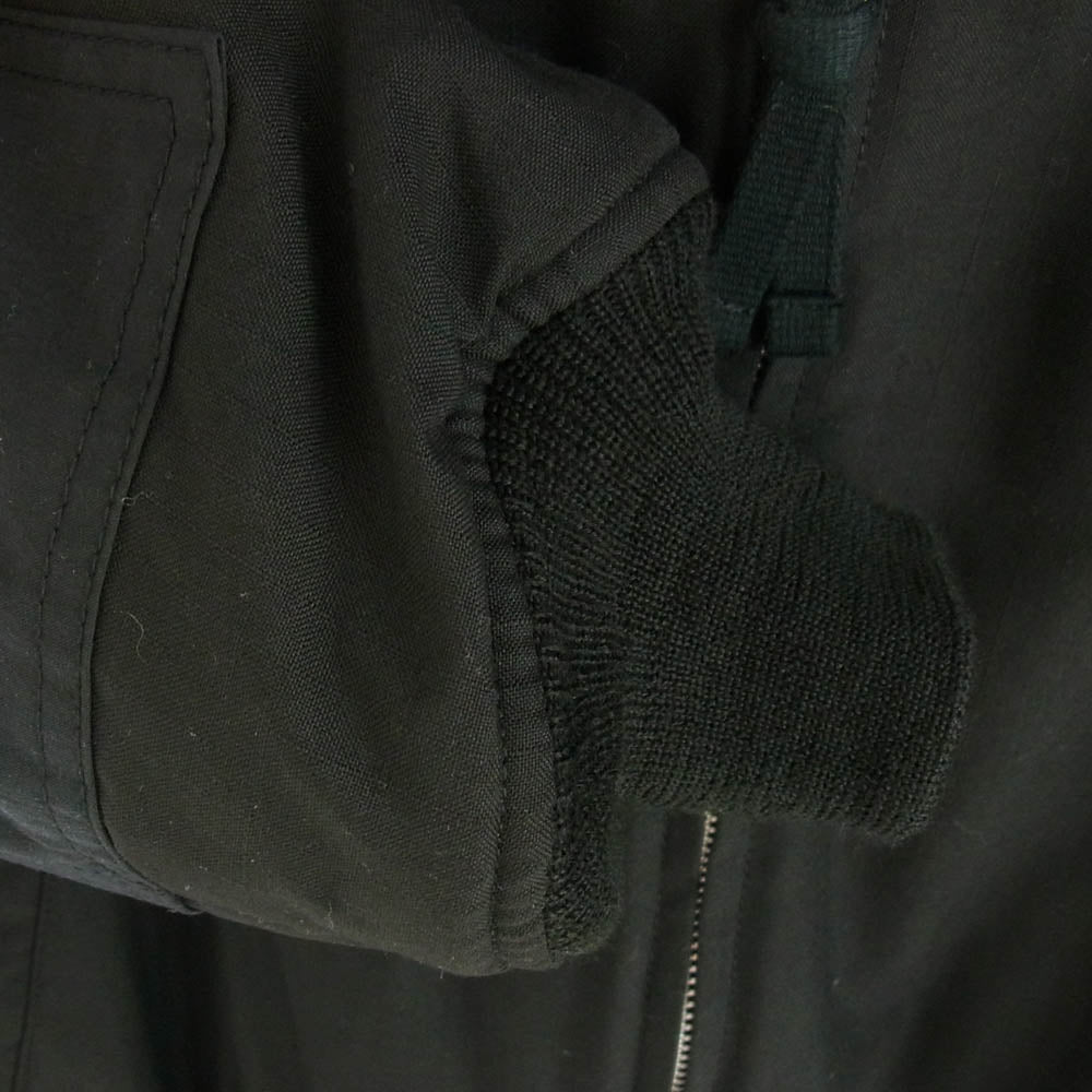COMME des GARCONS HOMME コムデギャルソンオム 24AW HN-J011 AD2024 エステルウール リップストップ クロス フライトジャケット ブルゾン ブラック系 M【極上美品】【中古】