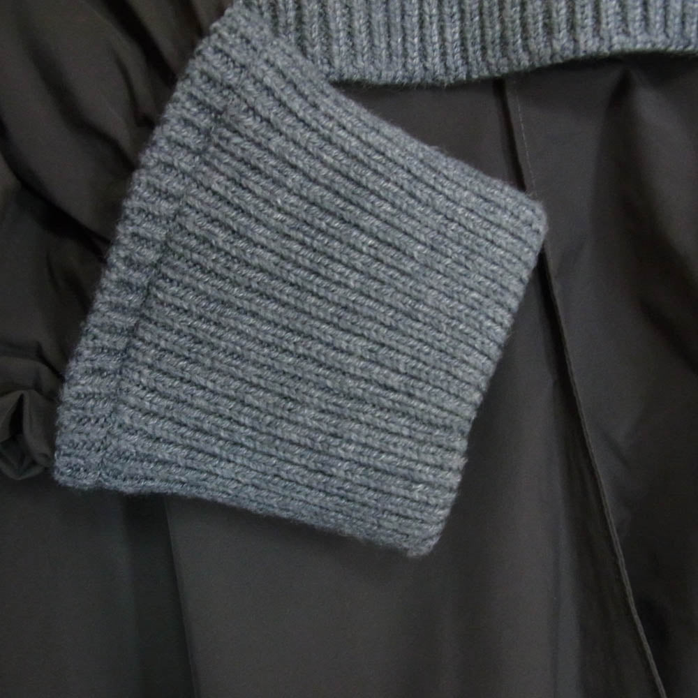 nagonstans ナゴンスタンス 470HA433-1210 knit combination dress ニット コンビネーション ドレス 異素材 ワンピース グレー系 M【中古】