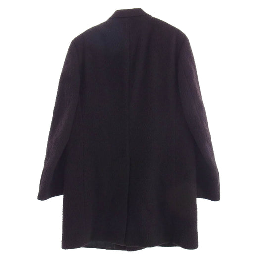LARDINI ラルディーニ イタリア製 ブートニエール 付 ウール キュプラ コート エンジ系 3【中古】