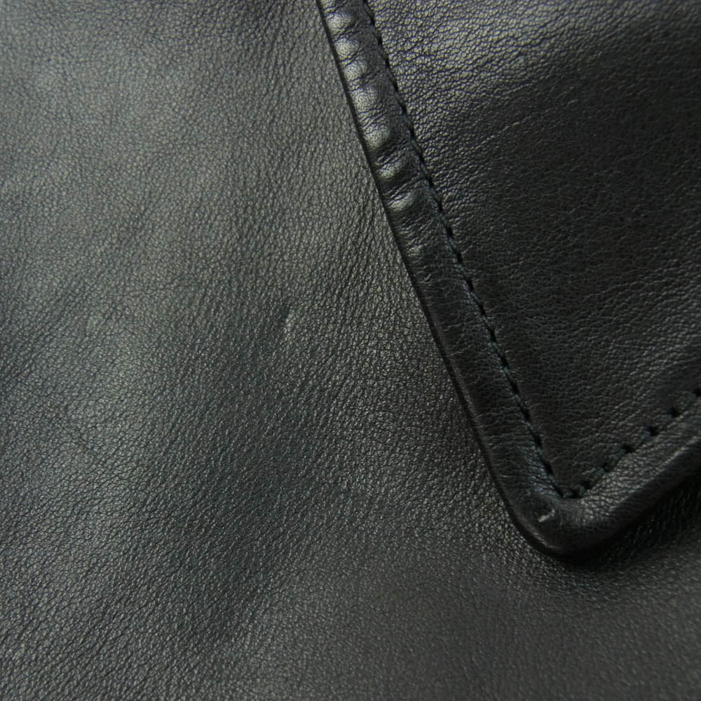 SAINT LAURENT サンローラン 24AW 803948 YCQM2 イタリア製 Mackintosh Coat ベジタブルタンレザー マッキントッシュコート ブラック系 48【美品】【中古】