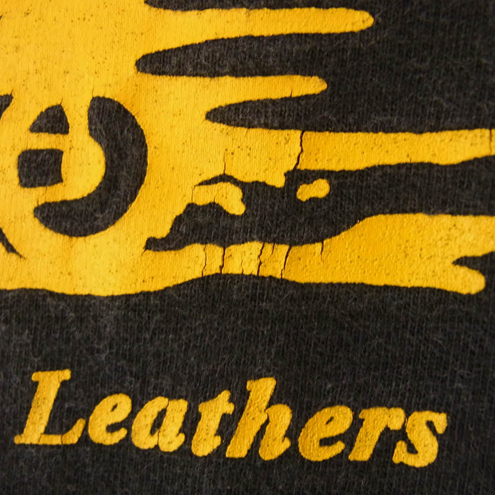 LANGLITZ LEATHERS ラングリッツレザーズ PRINT TEE SS プリント 半袖 Tシャツ 黒系 ブラック系 M【中古】
