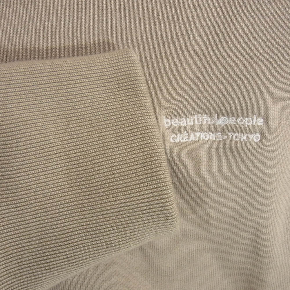 beautiful people ビューティフルピープル 1435310050 suvin compact sweat structural parka プルオーバー パーカー フーディー ブラウン系 36【美品】【中古】