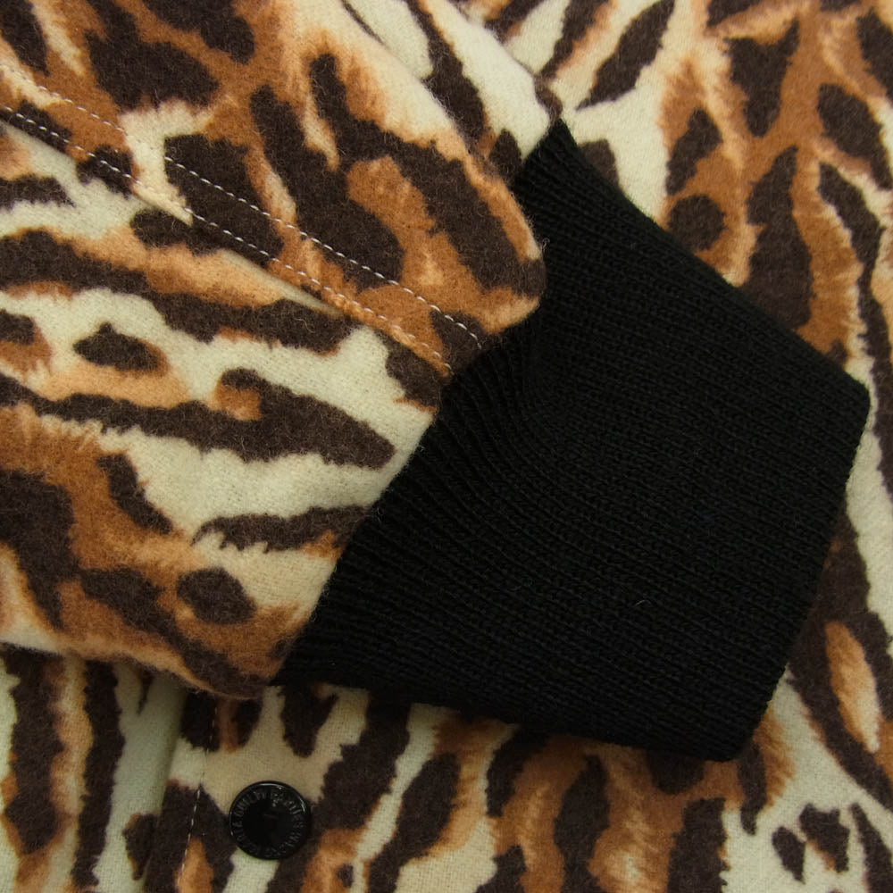 WACKO MARIA ワコマリア 22AW 22FW-WMO-BL12 LEOPARD VARSITY JACKET レオパード ファーヴァーシティ ジャケット ブルゾン マルチカラー系 S【美品】【中古】