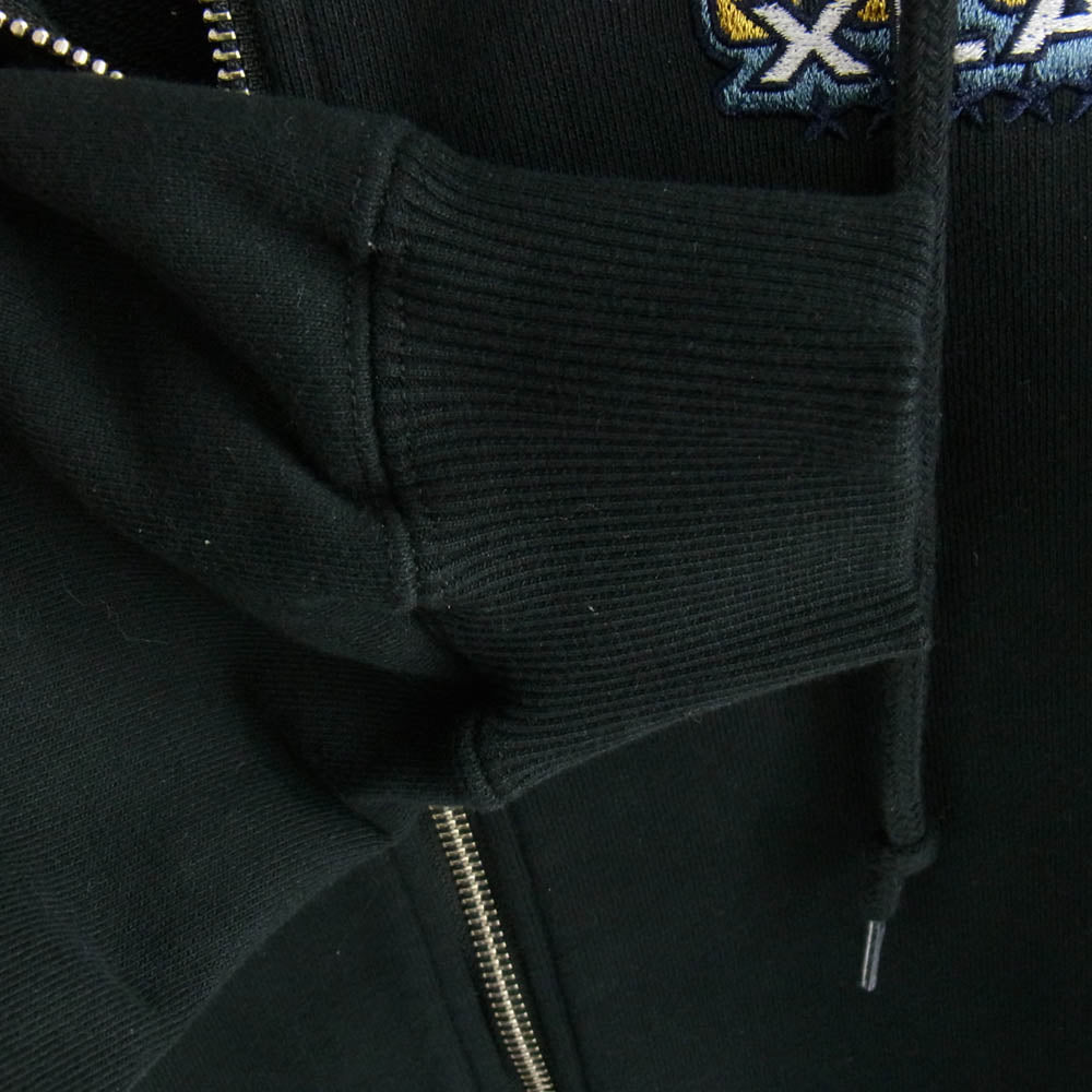 エクストララージ 101243012007 MULTI EMBLEM ZIP HOODED SWEATSHIRT ジップ パーカー ブラック系 M【中古】