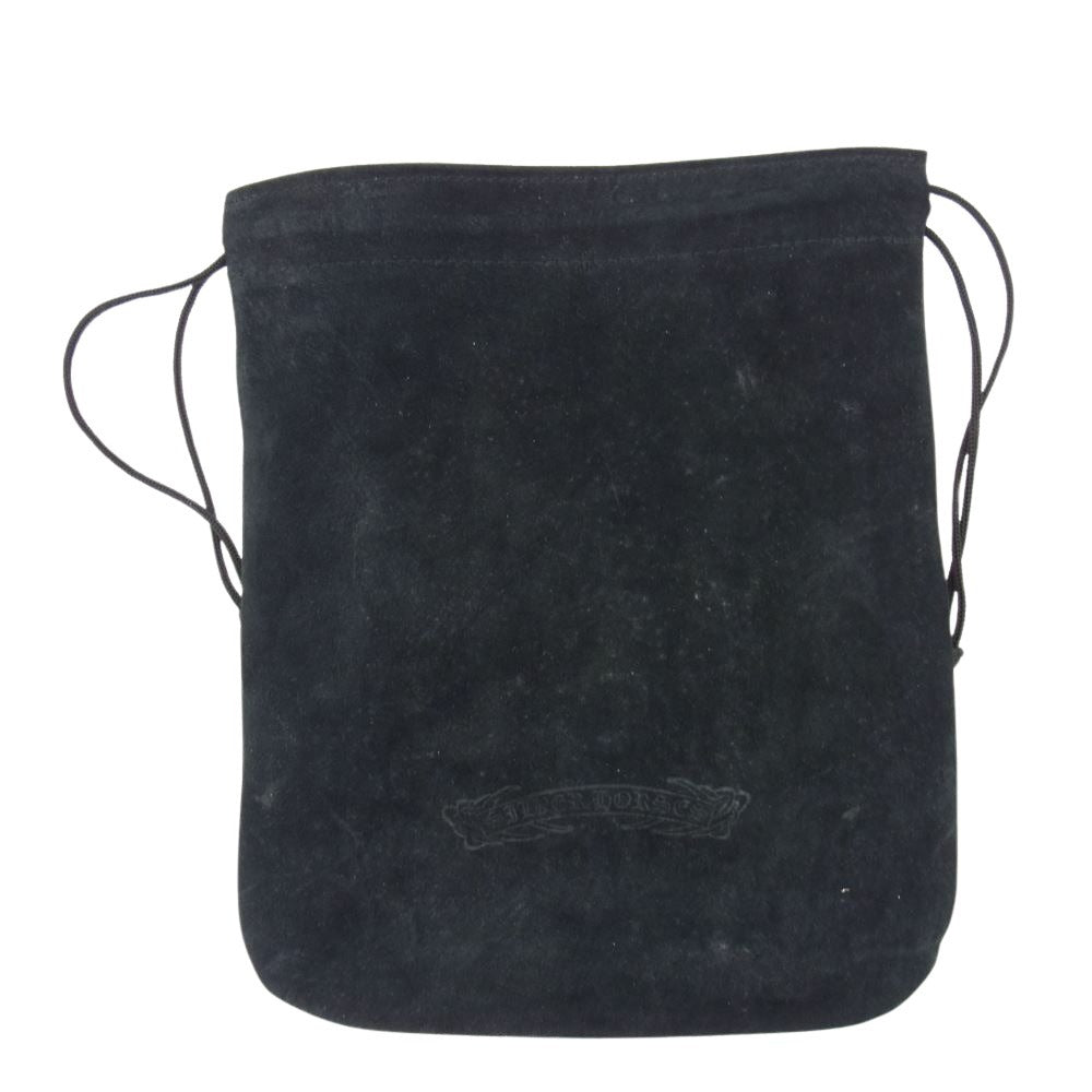 CHROME HEARTS クロムハーツ(原本無) LNG SNGL FLD TIPS シングルフォールド レザーウォレット ブラック系 シルバー系【中古】