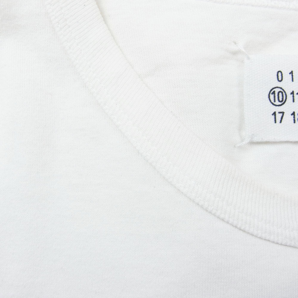 MAISON MARGIELA メゾンマルジェラ 12SS S30GC9996 Calendar tag back print T-shirt カレンダータグ バックプリント Tシャツ ホワイト系 M【中古】