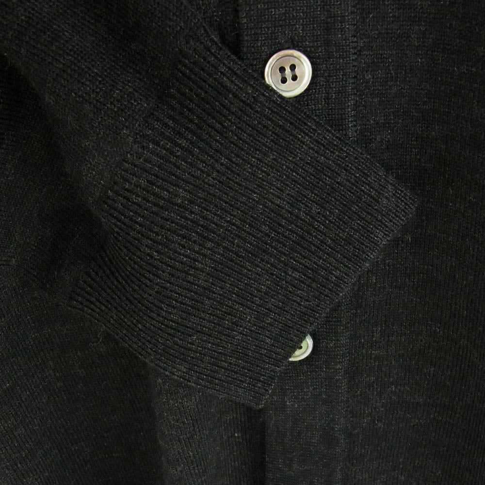 crepuscule クレプスキュール Knit Shirt L/S ニットシャツ 襟付き ボタン カーディガン ブラック系 SIZE 1【中古】