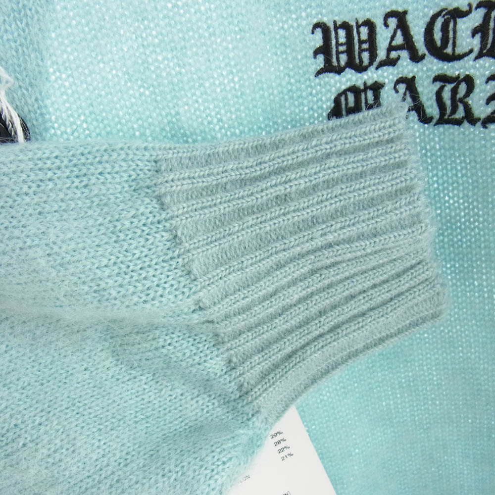 WACKO MARIA ワコマリア 24SS 24SS-WMS-WS01 MOHAIR KNIT CARDIGAN TYPE-2 モヘア カーディガン ライトブルー系 M【美品】【中古】