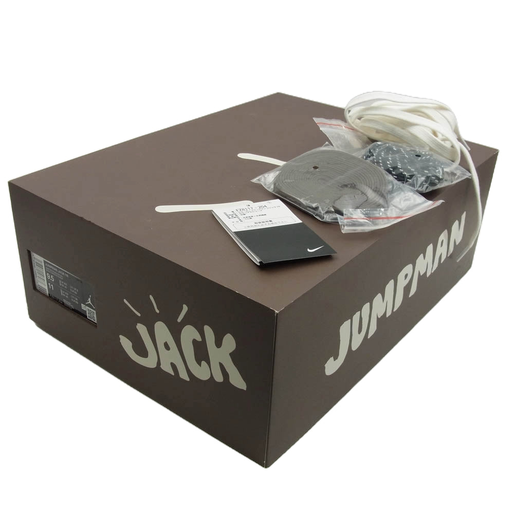 NIKE ナイキ FZ8117-204 × Travis Scott Jordan Jumpman Jack TR CJ1 T-Rexx Black and Dark Mocha トラヴィススコット ジョーダン ジャンプマンジャック ブラック アンド ダークモカ スニーカー ブラック系 ダークブラウン系 27.5cm【中古】