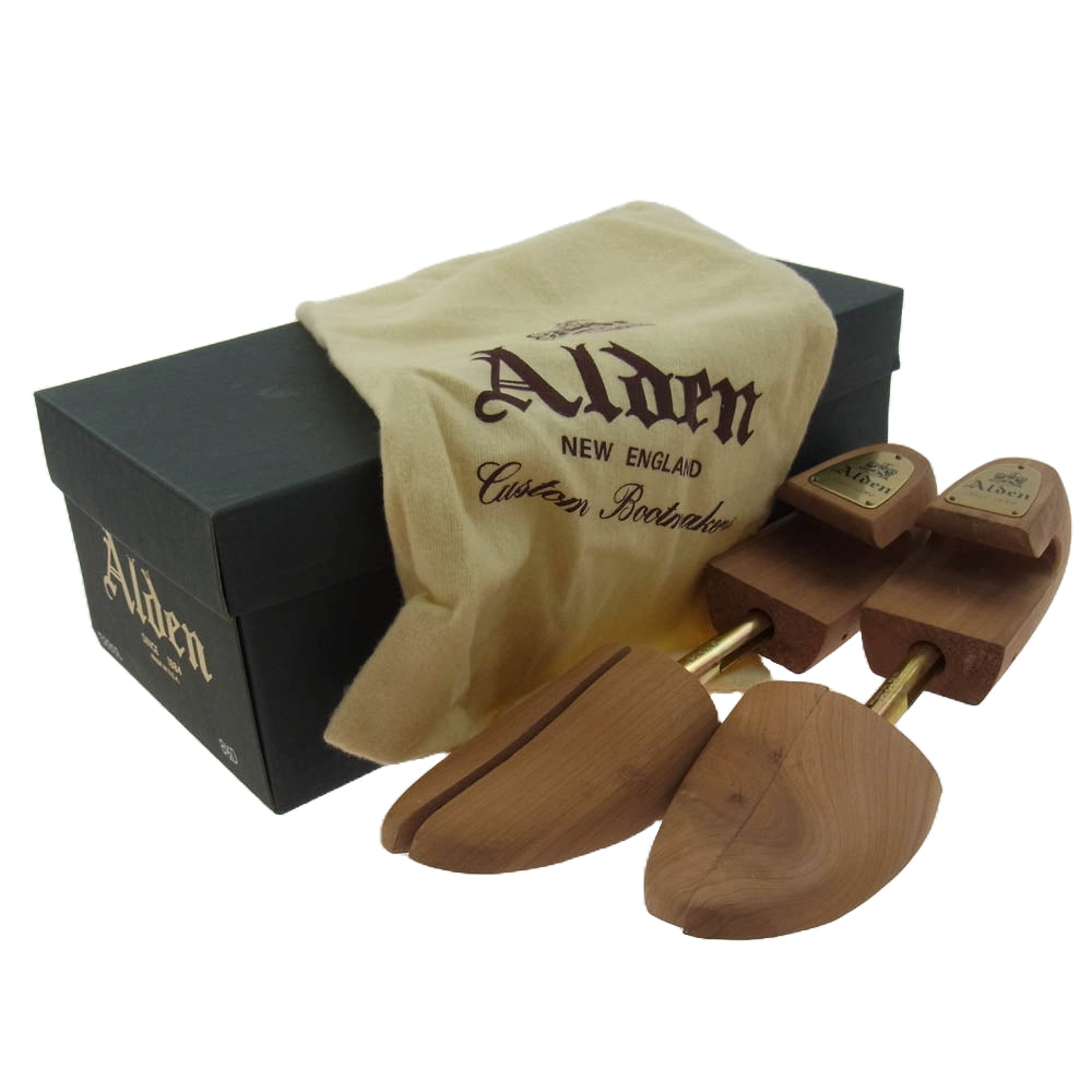 ALDEN オールデン 58806 モディファイド クロムエクセル 純正シューツリー付属 ロングウィングチップ レザー シューズ ダークブラウン系 8.5D【中古】