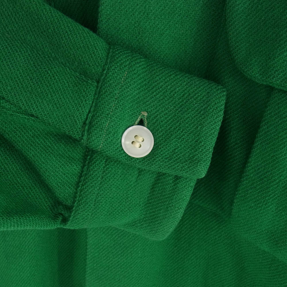 ヴァンヒューゼン 40's~50's ヴィンテージ ウール 長袖 シャツ グリーン系 S【中古】