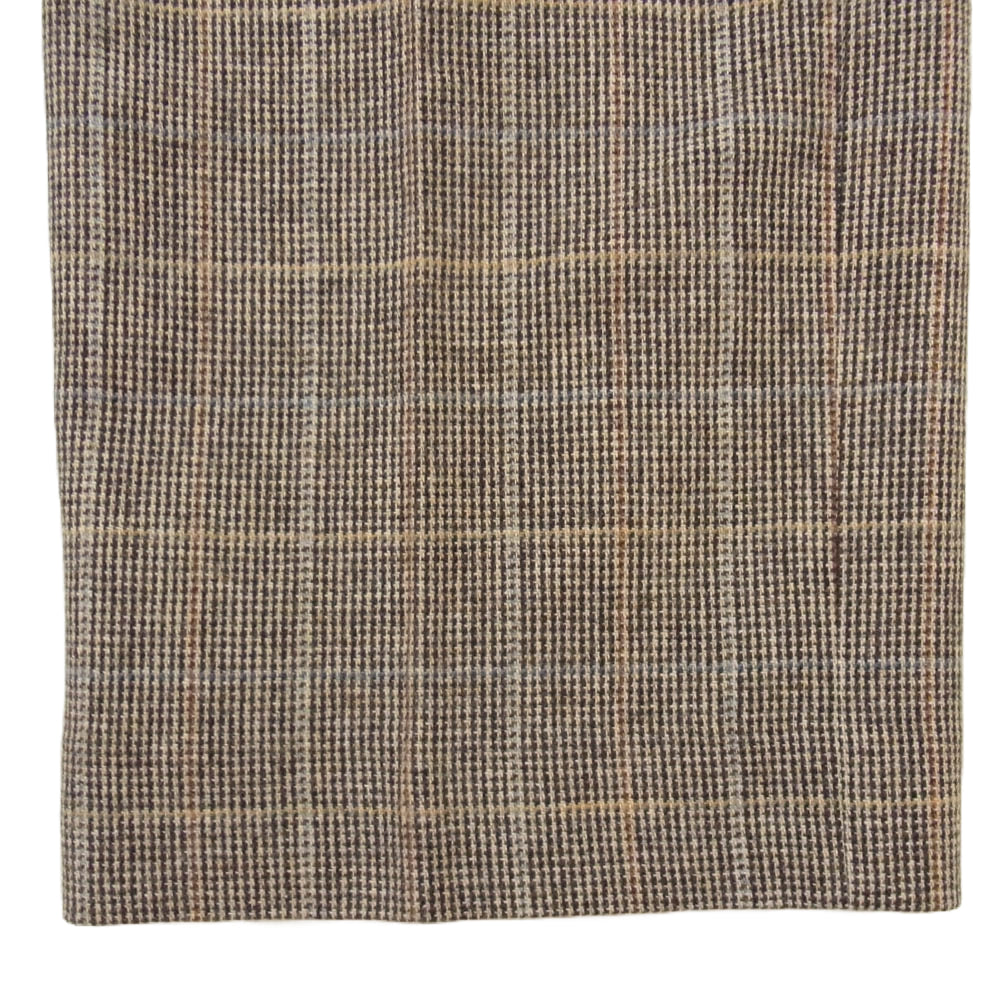 UNITED ARROWS ユナイテッドアローズ 1514-202-4387 Johnstons of Elgin ジョンストンズオブエルガン チェック柄 スラックスパンツ ブラウン系 36【中古】