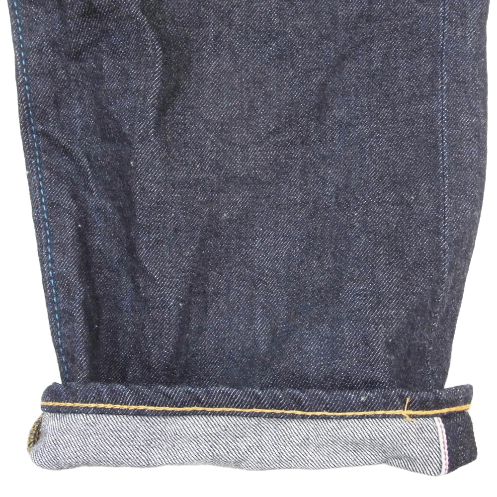JAPAN BLUE JEANS ジャパンブルージーンズ Lot.001 ジップフライ レッドライン 赤耳 ストレート ストレッチ デニム パンツ インディゴブルー系 36【中古】