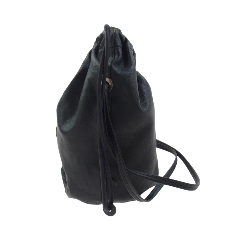 genten ゲンテン サスティナブル巾着 ブラック 巾着 ショルダーバッグ