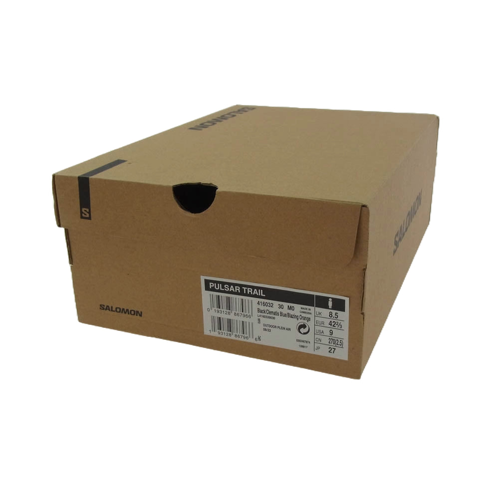 salomon サロモン 416032 PULSAR TRAIL パルサートレイル ローカット スニーカー ブラック系 ブルー系 27cm【極上美品】【中古】