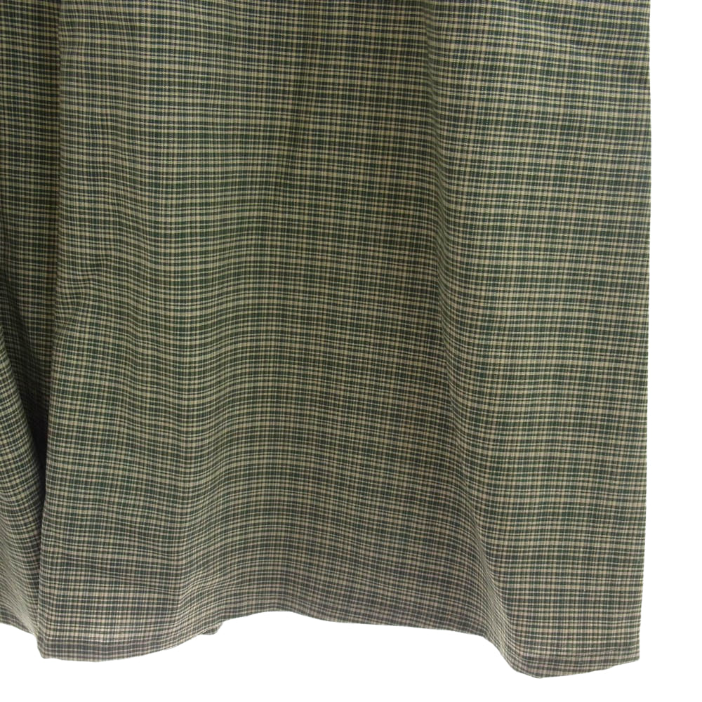 Scye サイ 1221-01002 チェック ロング ワンピース グリーン系 38【美品】【中古】