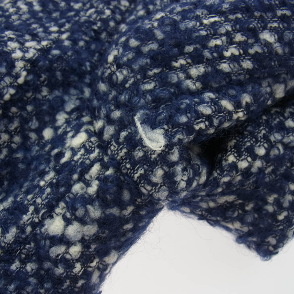 エルネスト CV251311 イタリア製 ブークレメランジ テーラード ジャケット ネイビー系 46【中古】