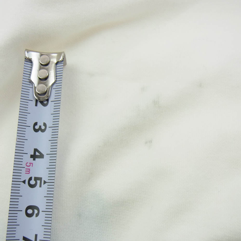 HERMES エルメス ハローミスター ファリエール レザーパッチ Tシャツ カットソー クルーネック ホワイト系 L【中古】