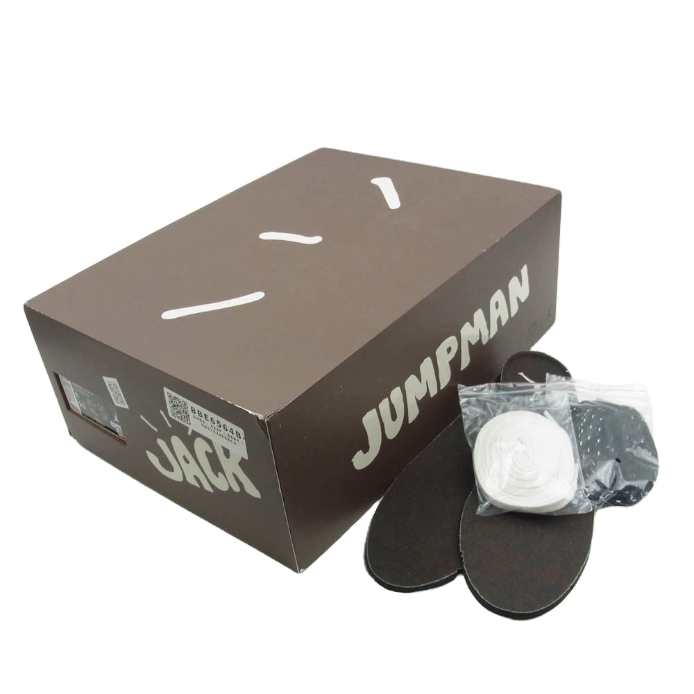 NIKE ナイキ FZ8117-204 フェイクバスターズ鑑定済×Travis Scott Jordan Jumpman Jack TR CJ1 T-Rexx トラヴィススコット ジョーダン ジャンプマンジャック スニーカー ブラック系 ブラウン系 26cm【中古】