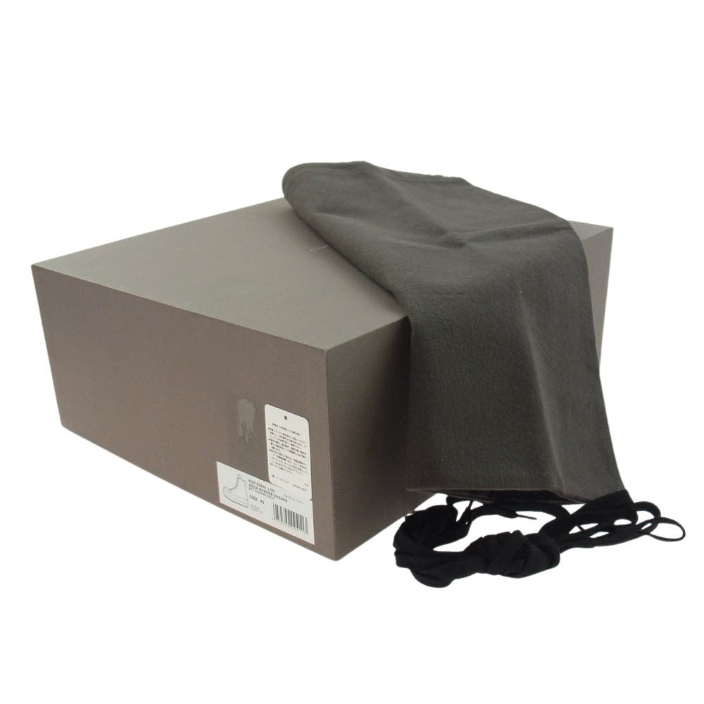 Rick Owens リックオウエンス 24AW RU01D3859 MEGA BUMPER SNEAKS メガバンパー レザー サイドジップ ハイカット スニーカー スニークス ブラック系 ホワイト系 42【中古】